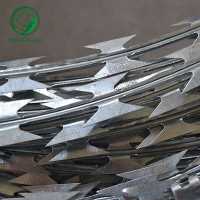 hot dipped galvanized razor wire barbed wire strong type